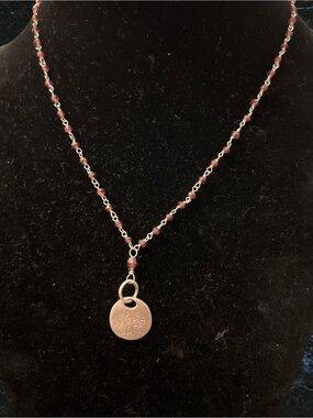 Baroni Designs 925 Sterling Silver Tree Of Life Pendant Beaded Chain Necklace 15